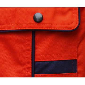 Tecido uniforme de sarja de algodão poliéster laranja